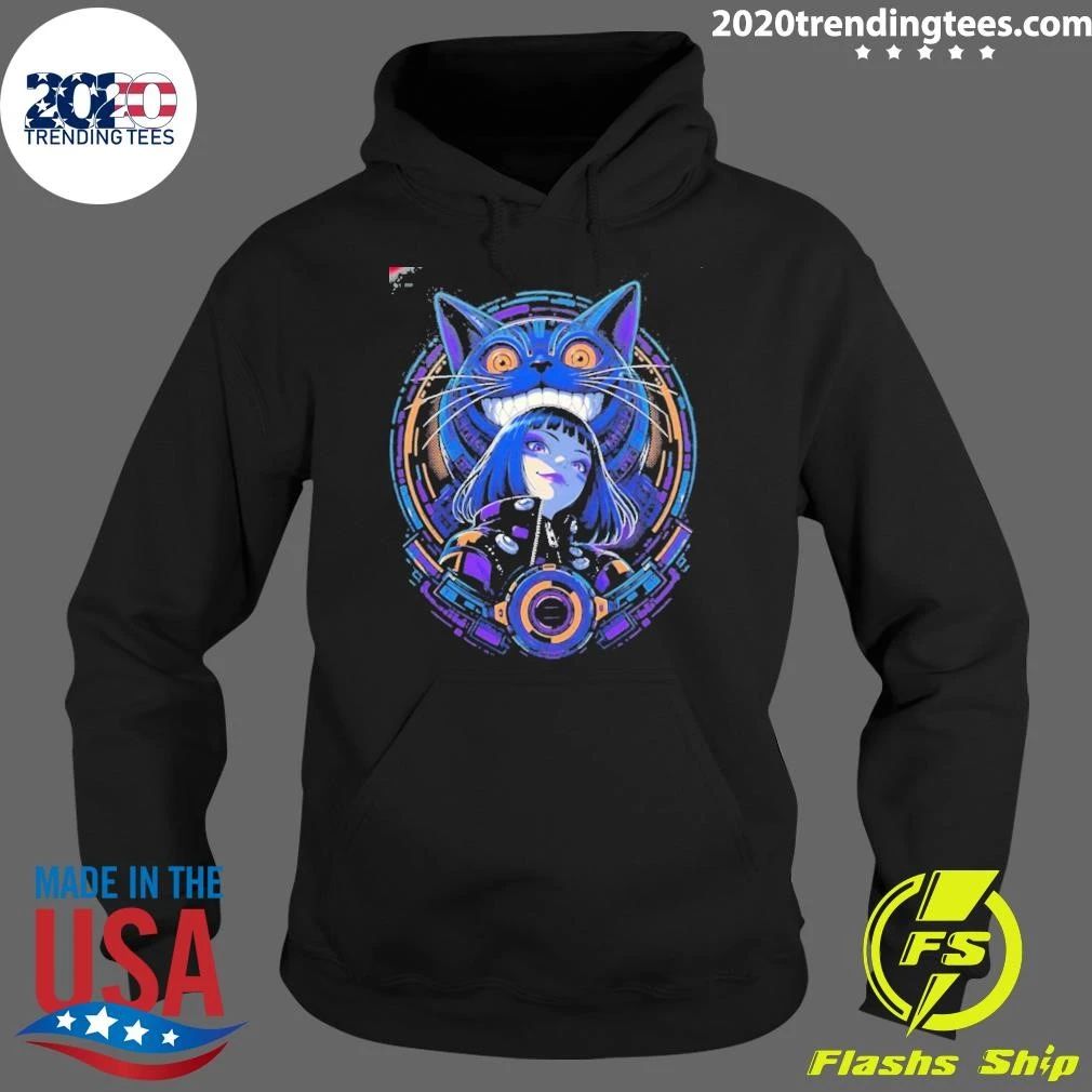 Cyberpunk Cat Girl Anime Futuristic Shirt