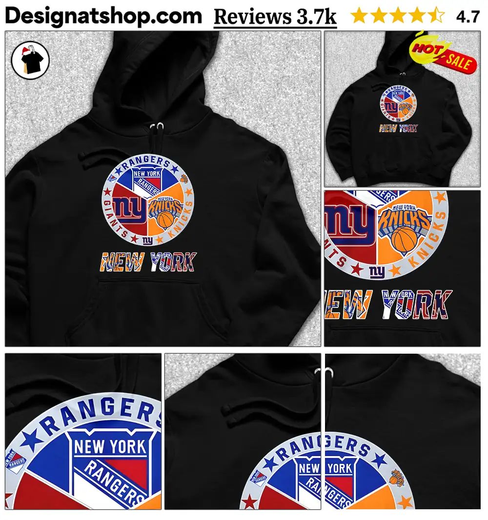 Rangers Giants Knicks New York sports logos shirt