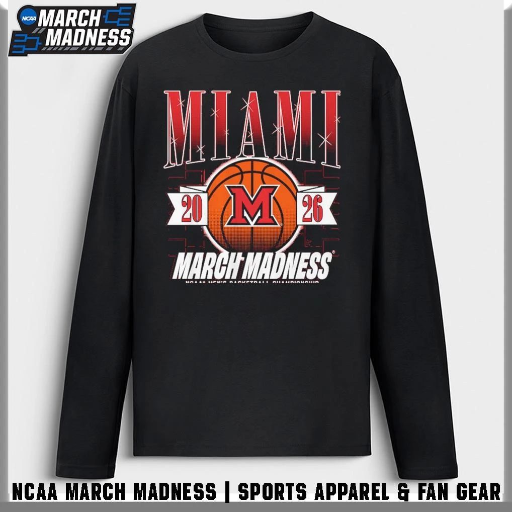 Miami OH RedHawks Men’s Basketball 2026 NCAA Division I Championship March Madness Bound T-Shirt