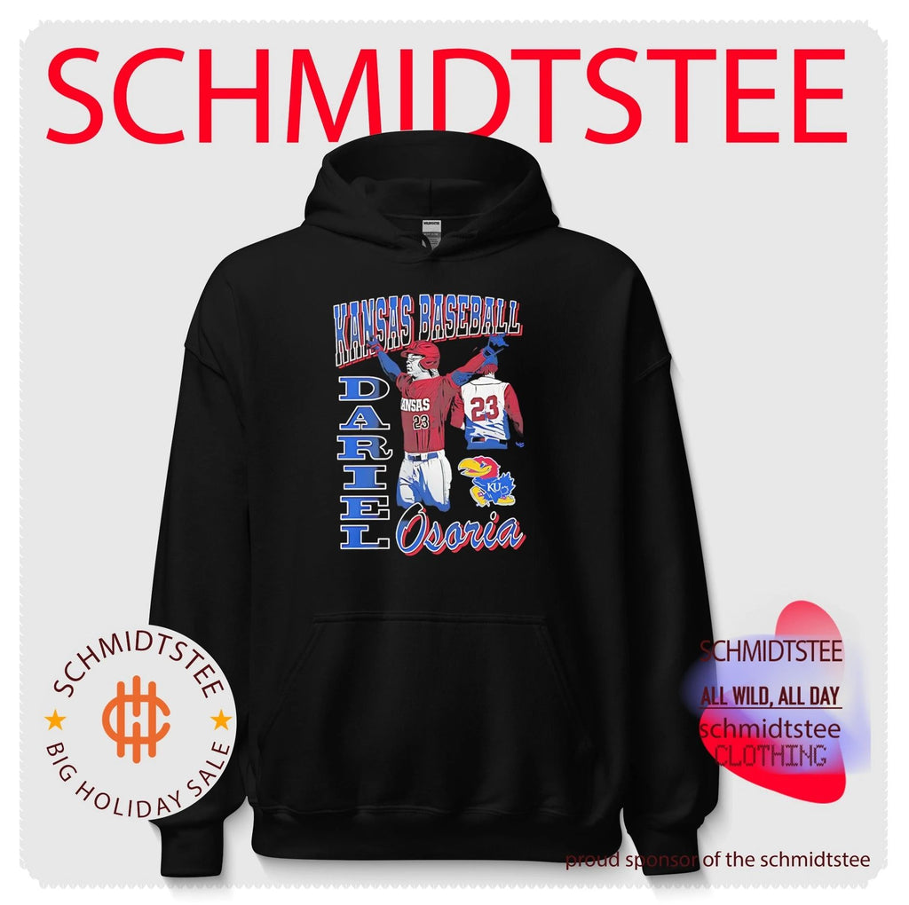 Kansas Baseball Dariel Osoria portrait vintage shirt