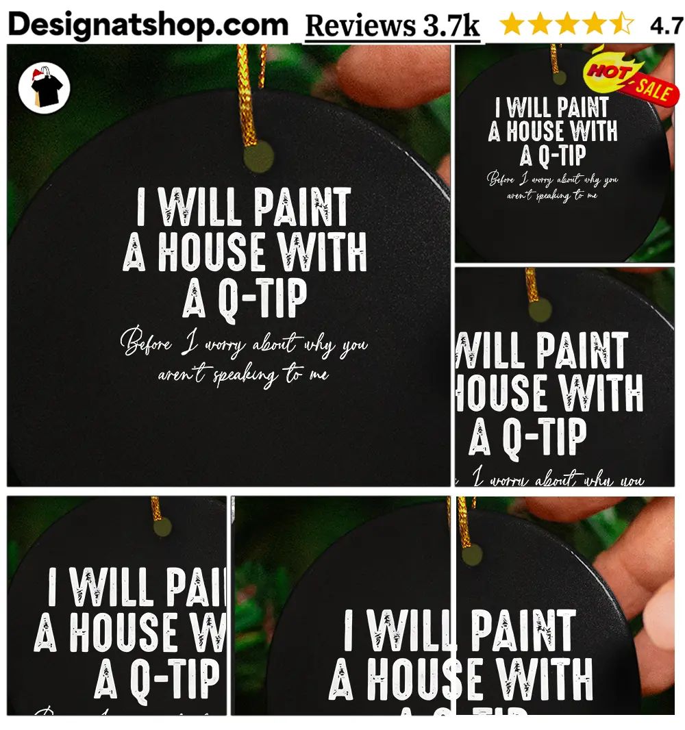 Sarcastic Quote Tee I will paint a house with a Q-tip before I worry about why