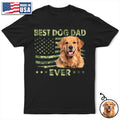 Custom Photo Stars & Stripes Best Dog Dad Ever - Personalized T Shirt