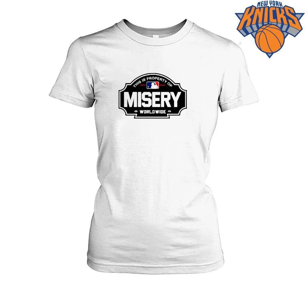 Property Of Misery Worldwide Baseball Logo Graphic Tee Shirt