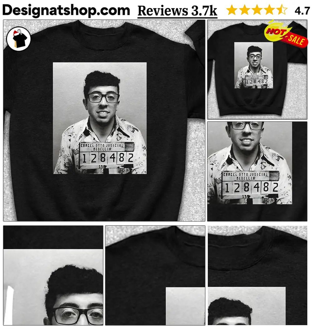 Pablo Pledgescobar mugshot Carcel Otto Judicial Medellin 128482 shirt
