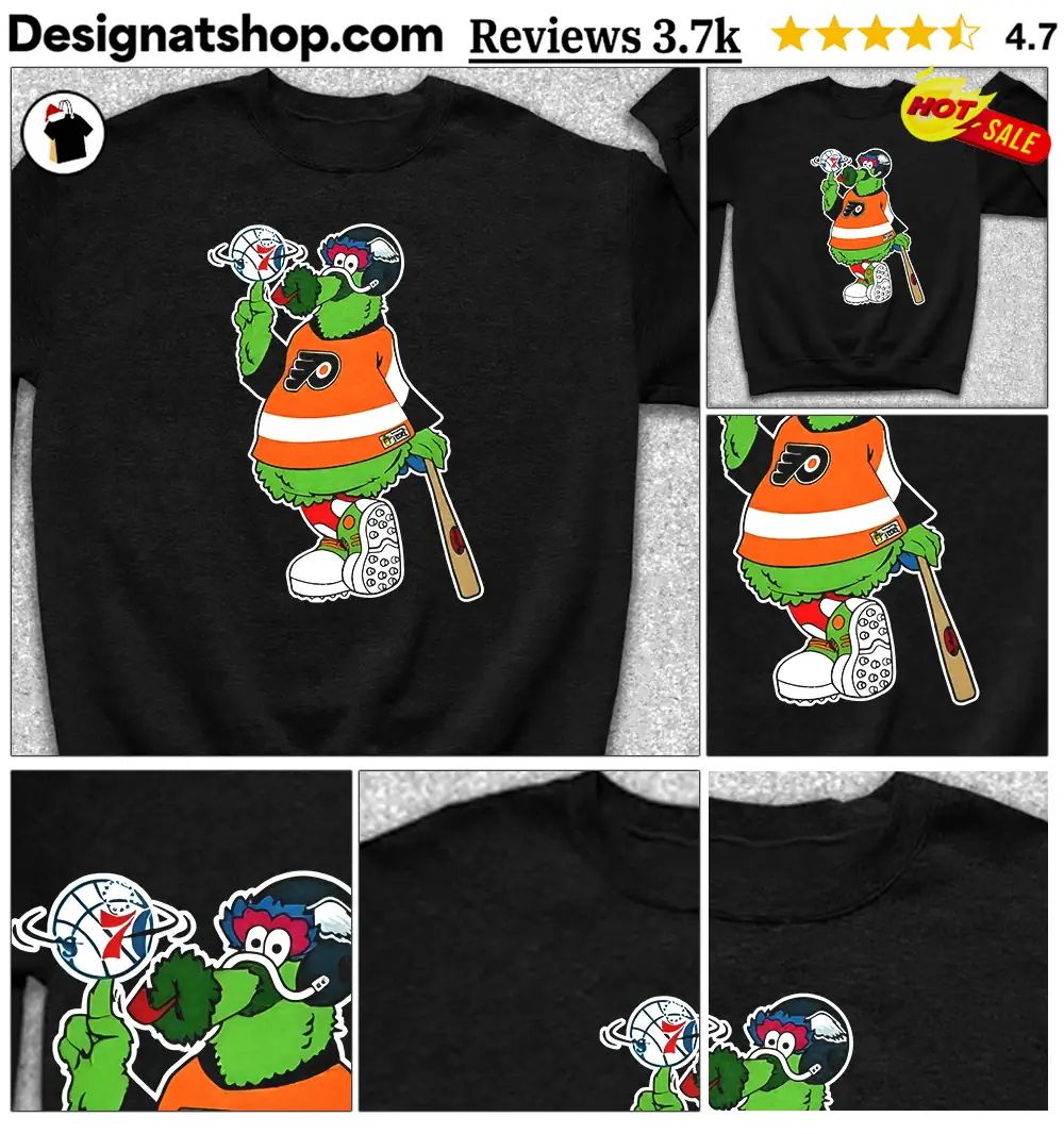 Philly Phanatic parody Philadelphia sports fan art shirt