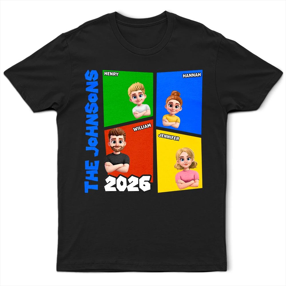 Family Name Basic Color Arcade Theme - Personalized T Shirt