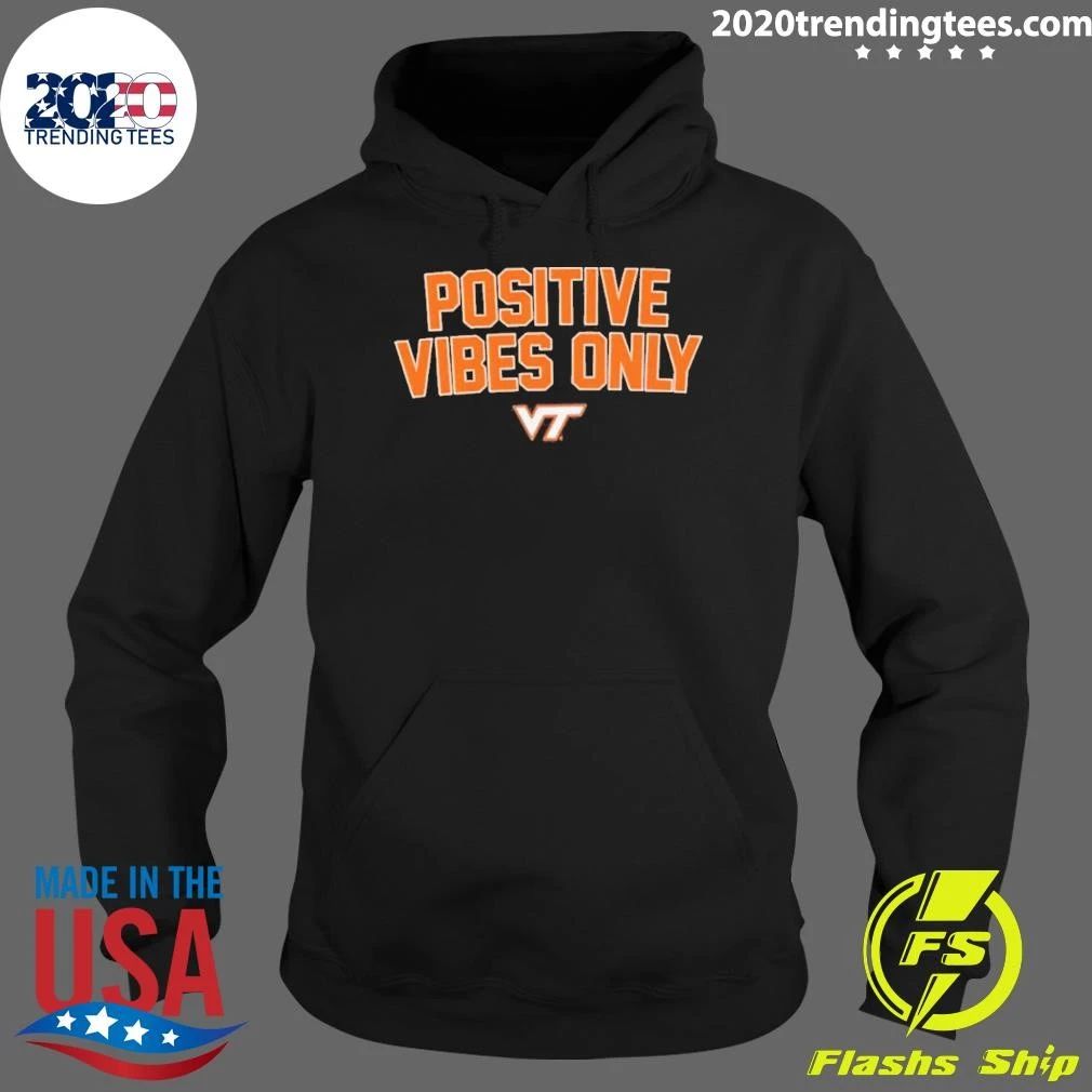 Positive Vibes Only Virginia Tech Hokies Logo Shirt