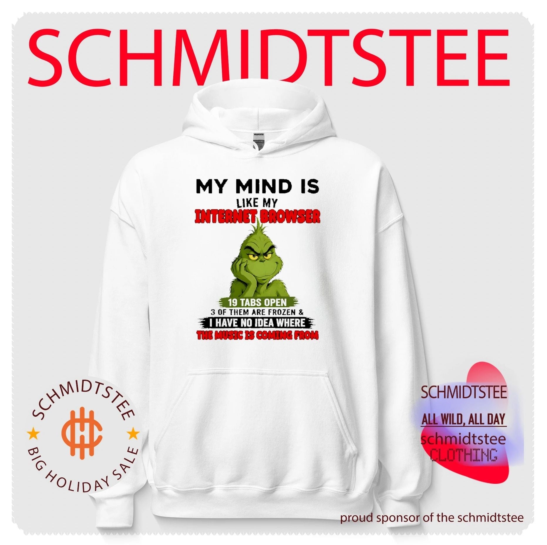 My Mind Is Like My Internet Browser 19 Tabs Open Grinch shirt