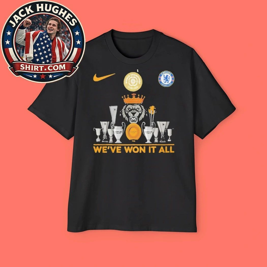 Chelsea Fc We’ve Won It All Trophy Collection Black Shirt