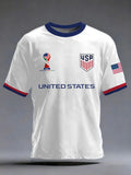 United States 2026 World Cup Jersey – White Concept Home Kit T-Shirt with Tri-Host Nation Badge