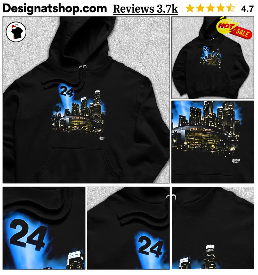 Los Angeles Lakers Basketball Arena City Skyline Staples Center 24 Memorial Shirt