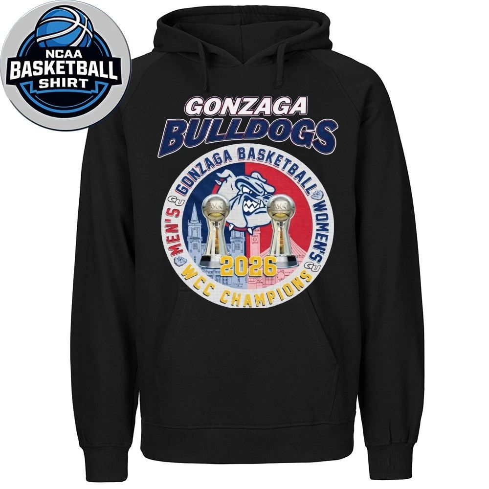 The Gonzaga University men’s and women’s basketball teams are expected to win the 2026 West Coast Conference Championship (WCC) Logo Shirt