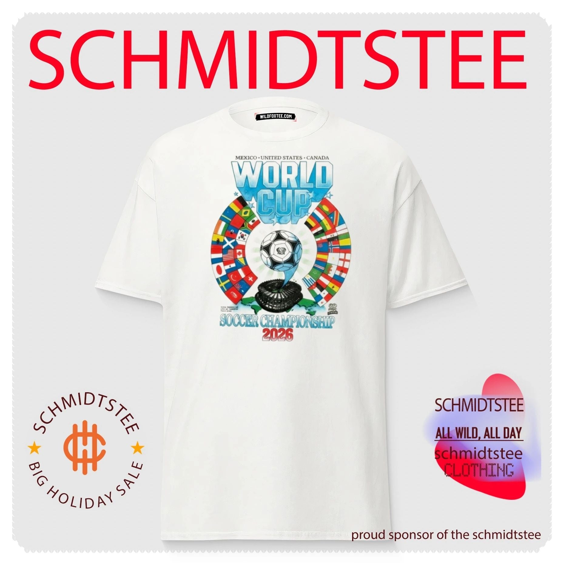 World Cup 2026 Soccer Championship USA Canada Mexico Football Apparel shirt