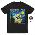 Custom Photo Starry Night Best Dad Papa Ever - Personalized T Shirt