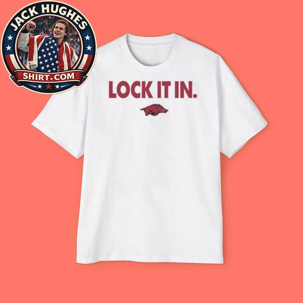 Lock It In Arkansas Razorbacks Shirt – Arkansas Fan Game Day Graphic T-Shirt
