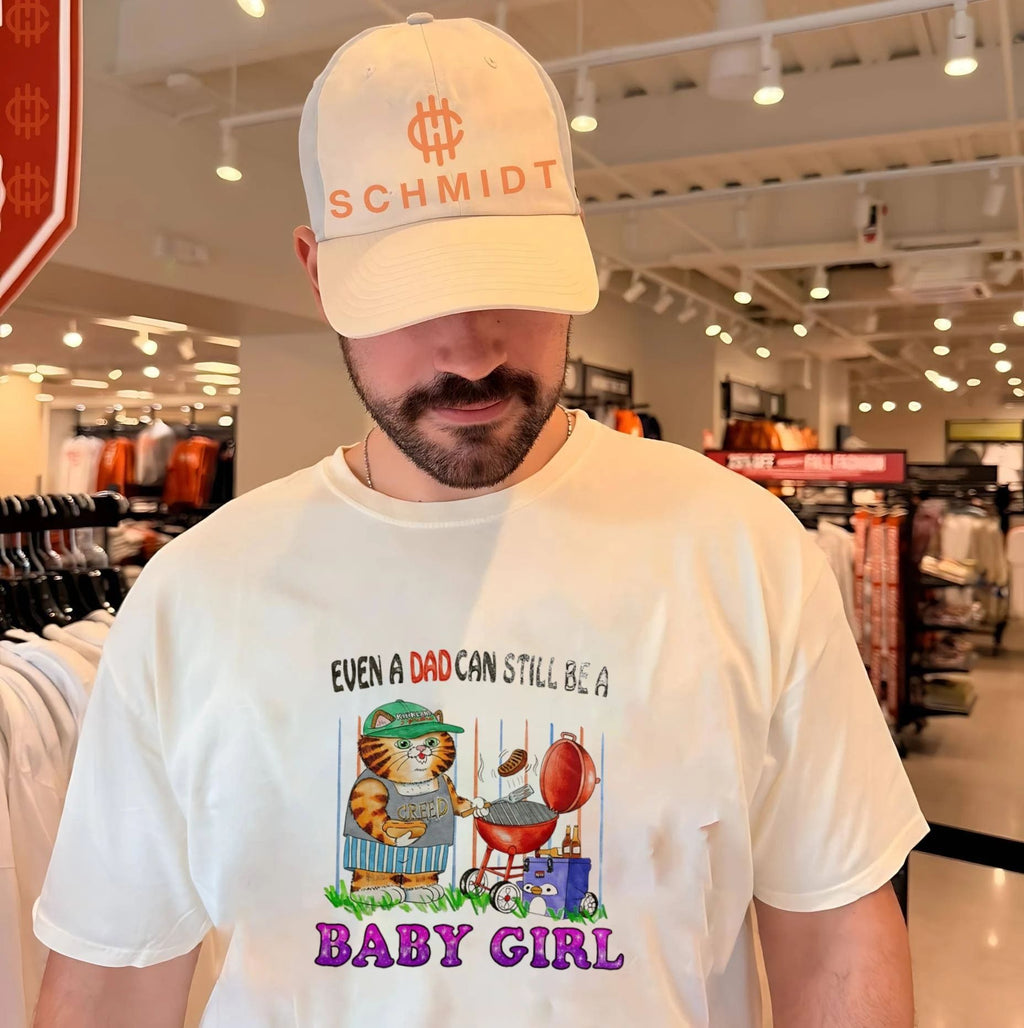 Even a Dad Can Still Be a Baby Girl cat grilling shirt