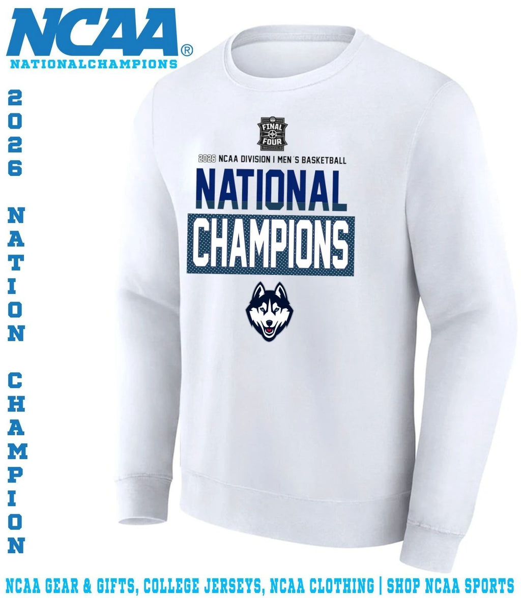 Uconn Huskies 2026 Ncaa Division I Men’s Basketball National Champions logo shirt