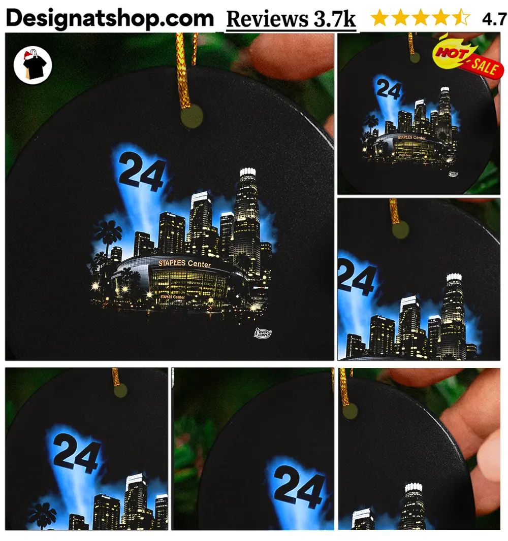Los Angeles Lakers Basketball Arena City Skyline Staples Center 24 Memorial Shirt