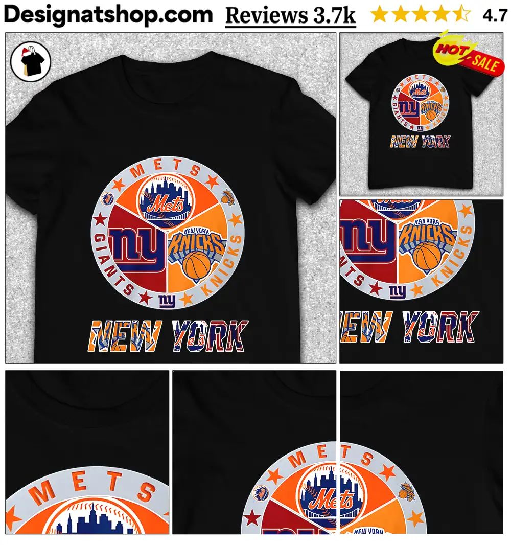 New York Mets Giants Knicks sports Met Giants Knicks shirt
