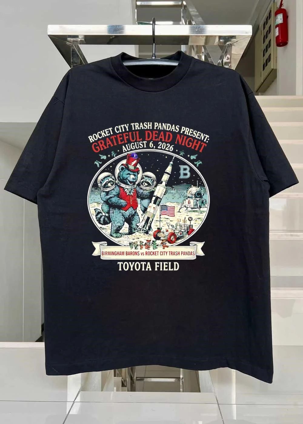 Rocket City Trash Pandas Grateful Dead Night August 6 2026 Toyota Field T-Shirt