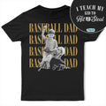Custom Photo Baseball Dad Vintage Hit And Steal - Personalized T Shirt