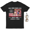 Custom Photo 3D Cartoon With US Accessories 250th Anniversary Best Pet Dad Pet Mom Ever Just Ask - Personalized T Shirt
