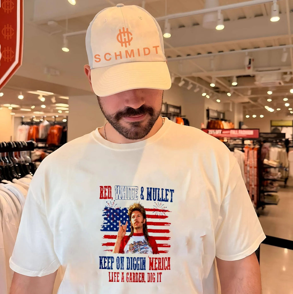 Joe Dirt Red White And Mullet Keep On Diggin Merica 4th Of July Shirt