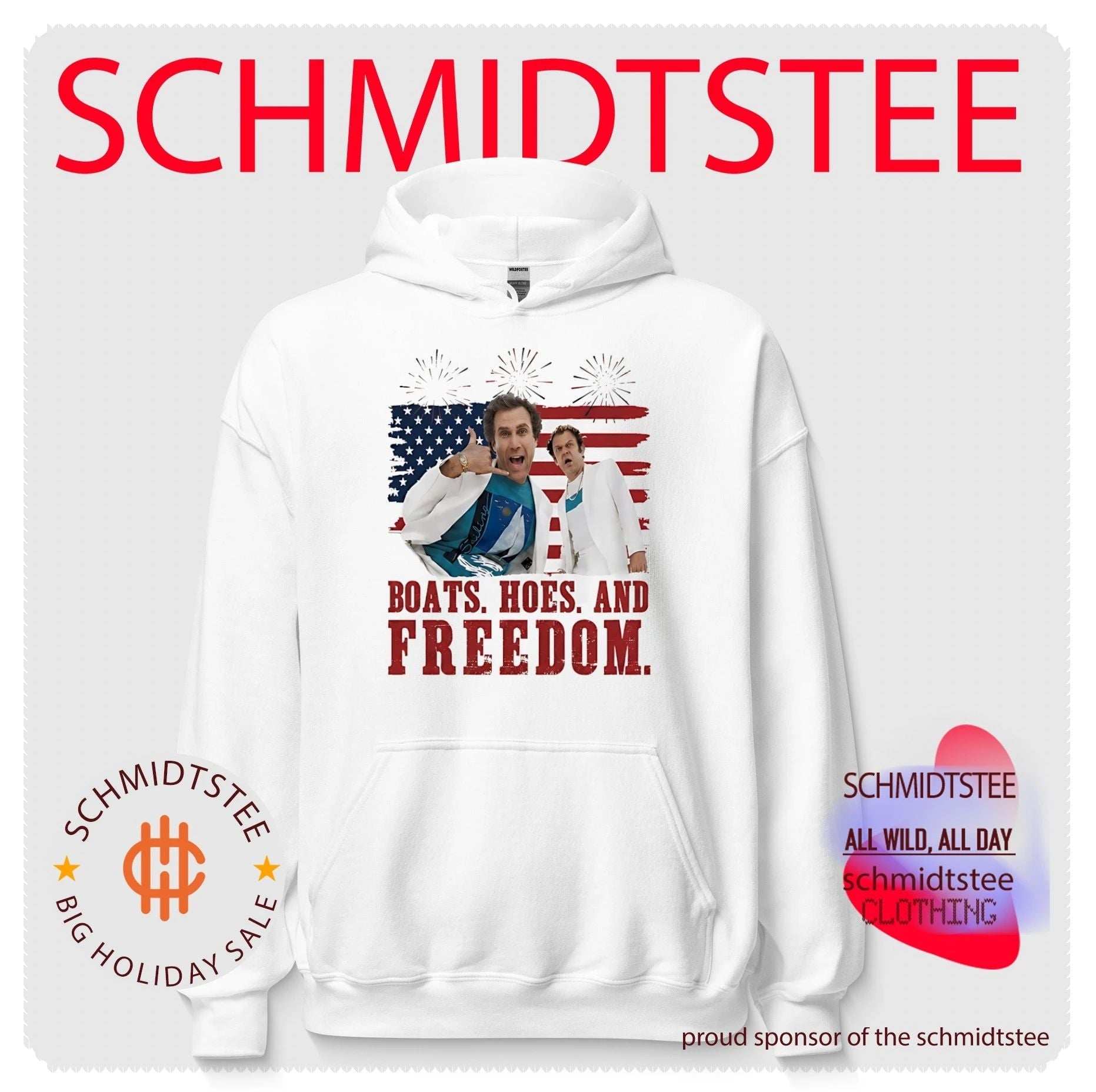 Boats Hoes and Freesom 4th of July shirt