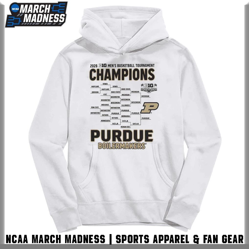 Purdue Boilermakers 2026 Big Ten Men’s Basketball Tournament Champions Bracket T-Shirt