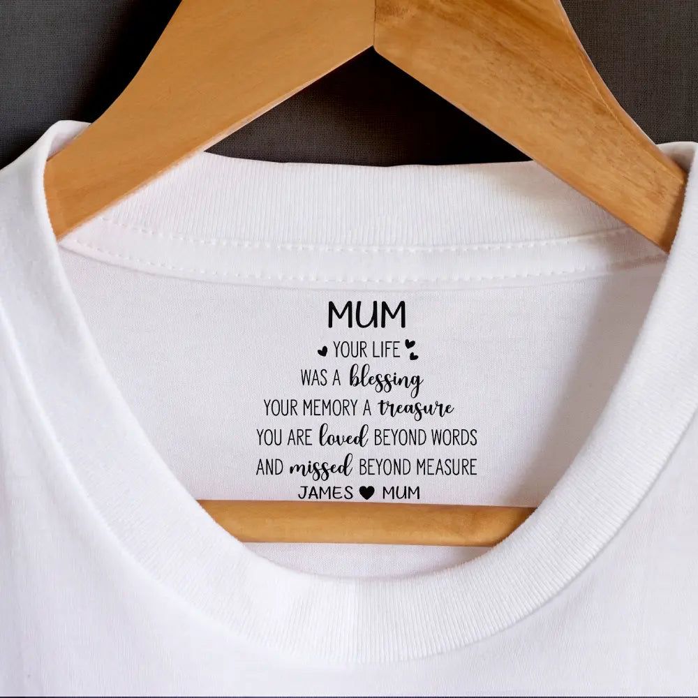 Mom Dad Your Life Was A Blessing - Personalized T Shirt