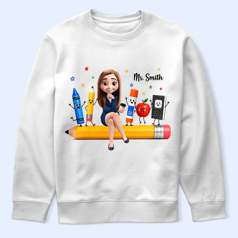 Teacher Life Happy To See Your Face - Personalized T Shirt