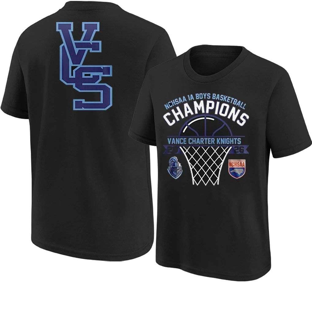 Vance Charter Knights 2026 NCHSAA 1A Boys Champions T-Shirt