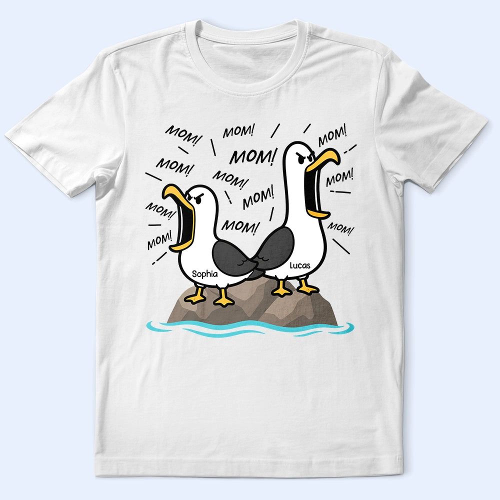 Funny Screaming Seagull - Personalized T Shirt