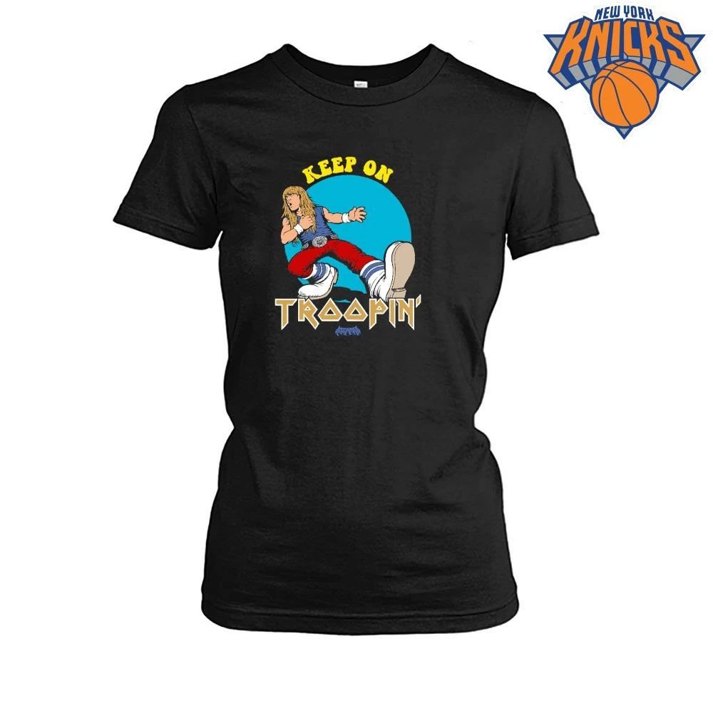 Iron Maiden Eddie Keep On Troopin Mascot Metal Band Graphic Shirt