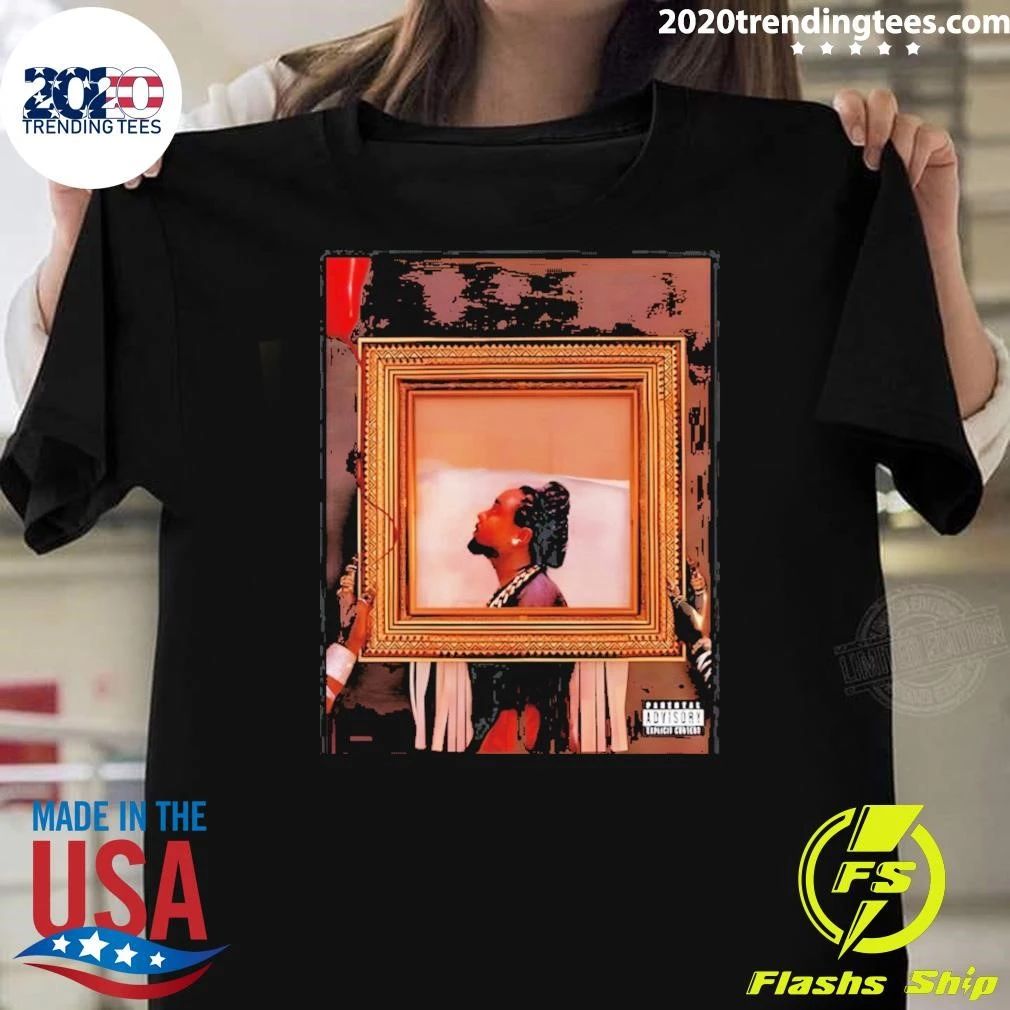Wale Album Art Holding Picture Frame Parental Advisory Explicit Content Shirt
