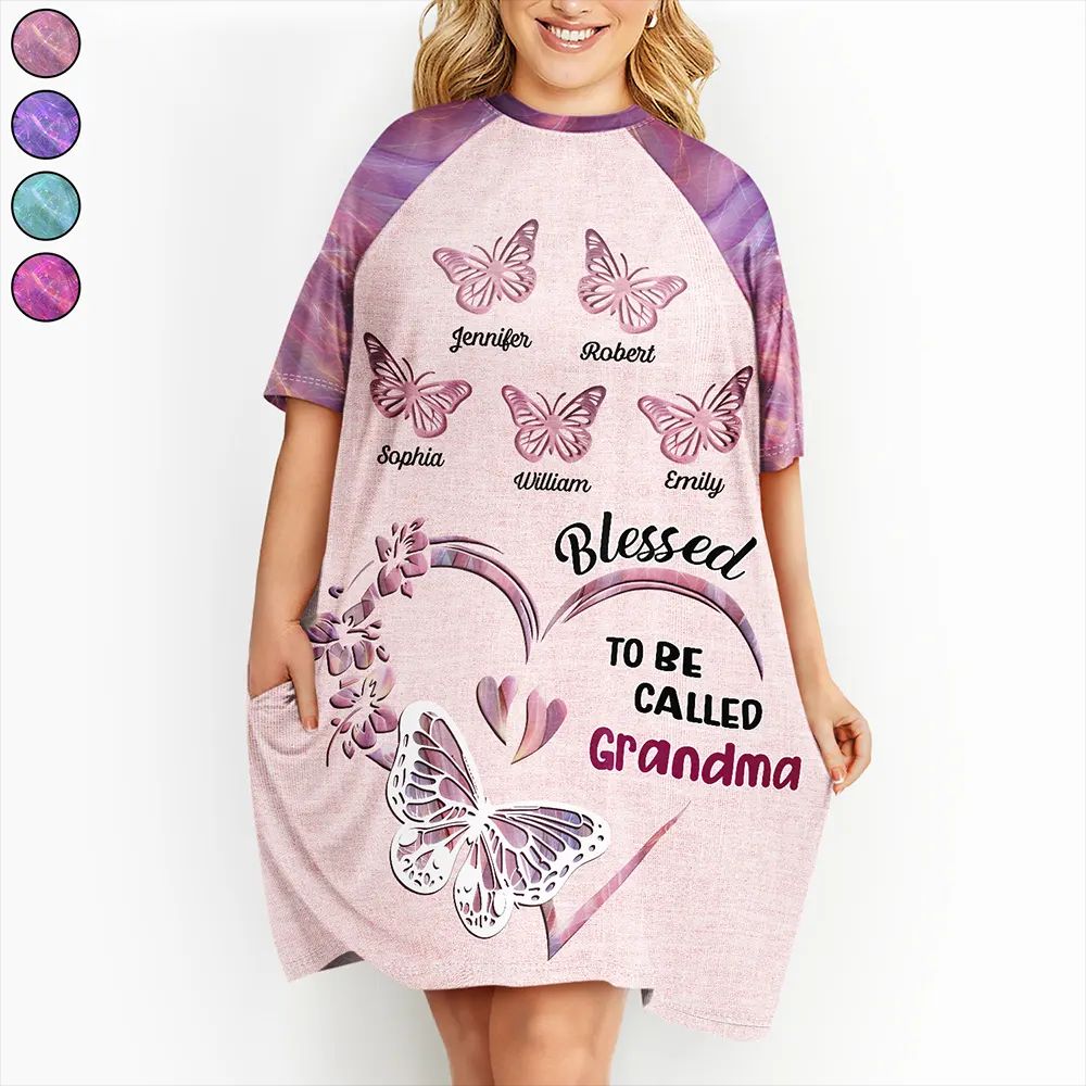 Blessed To Be Called Grandma - Personalized Women's Sleep Tee