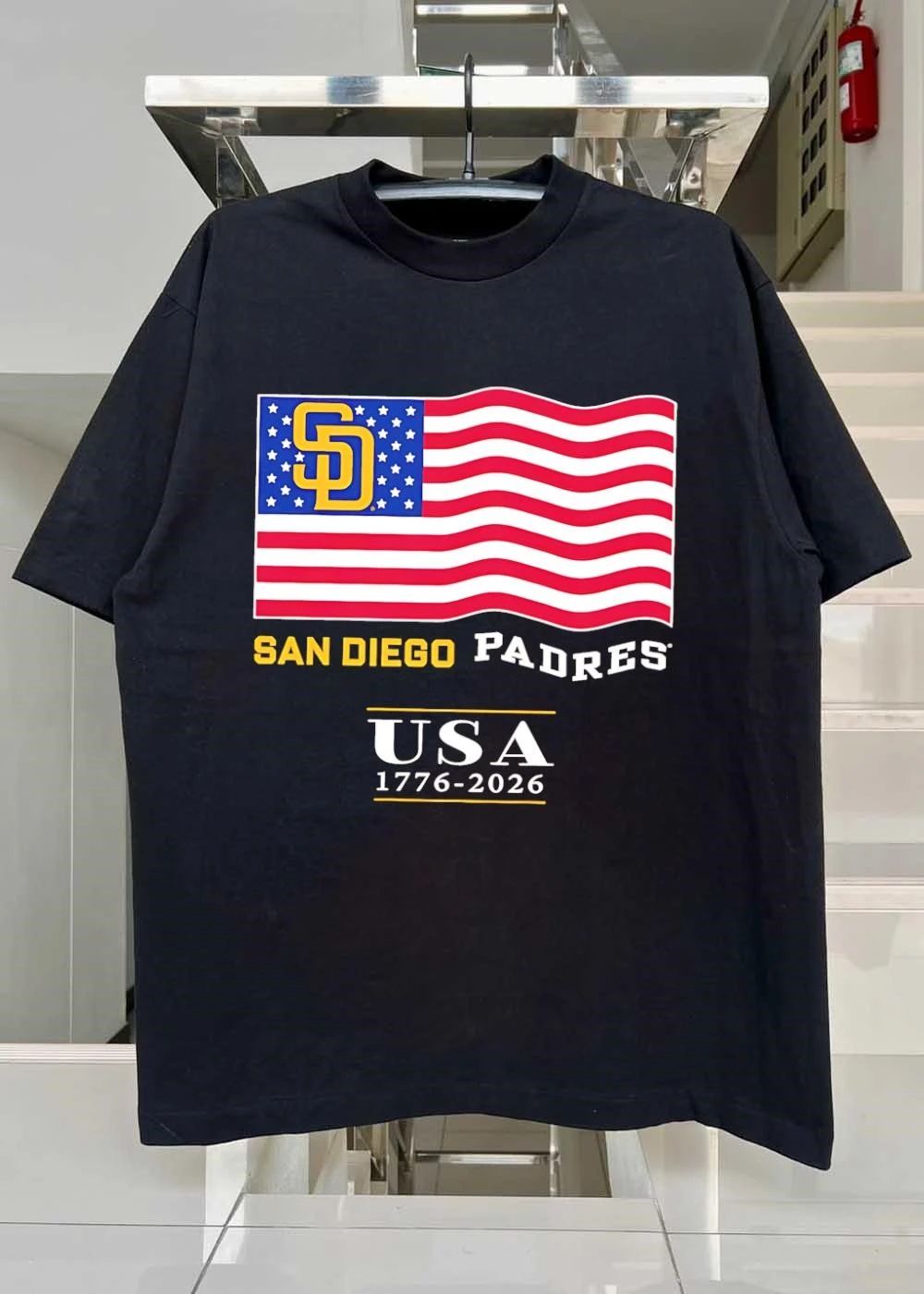 San Diego Padres Shirt USA 1776 2026 Patriotic Baseball T-Shirt