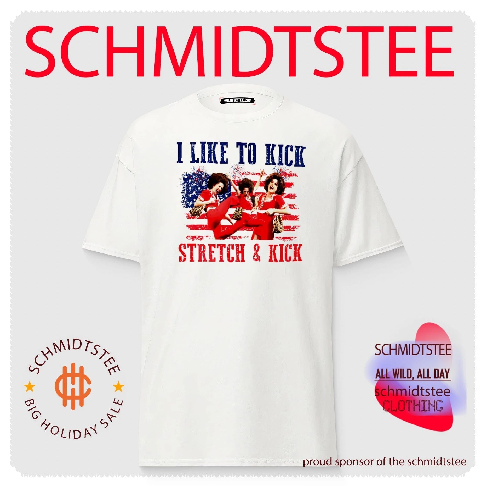 Sally O’malley I Like To Kick Stretch And Kick 4th Of July Shirt