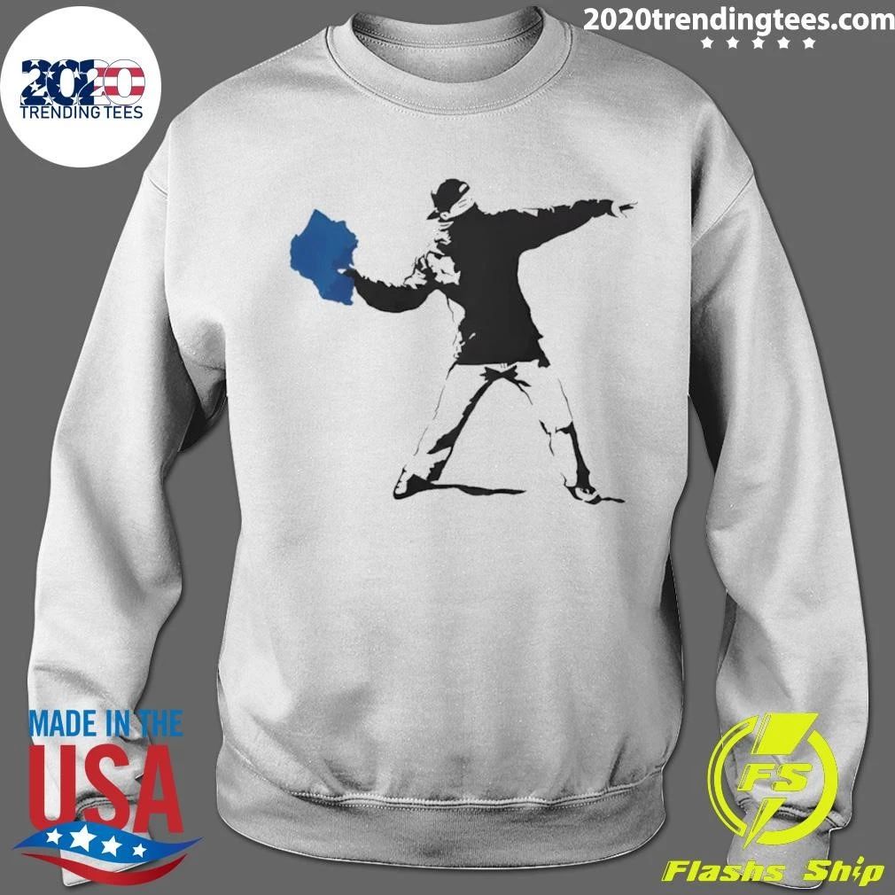 Blue Strip Paint Thrower Team Algae Political Shirt