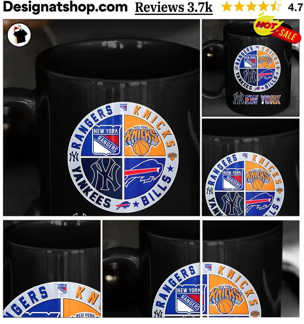 New York Yankees Rangers Knicks Bills New York sports team logos shirt shirt