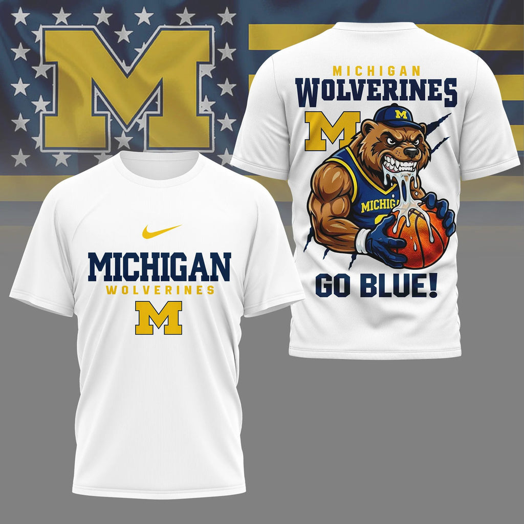 Michigan Wolverines Basketball Mascot Go Blue T-Shirt