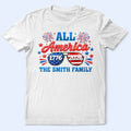 America 250 All American Family - Personalized T Shirt