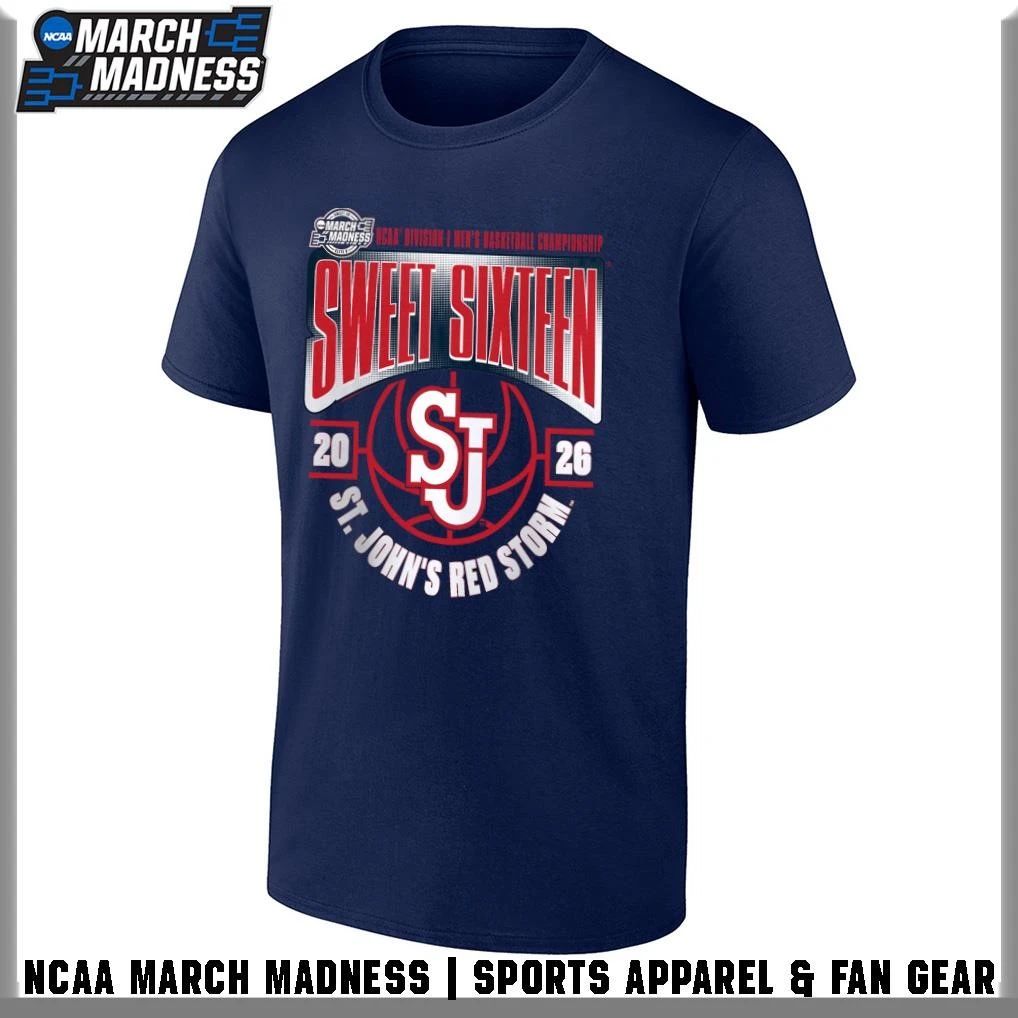 St. John’s Red Storm Men’s Basketball 2026 Sweet Sixteen T-Shirt