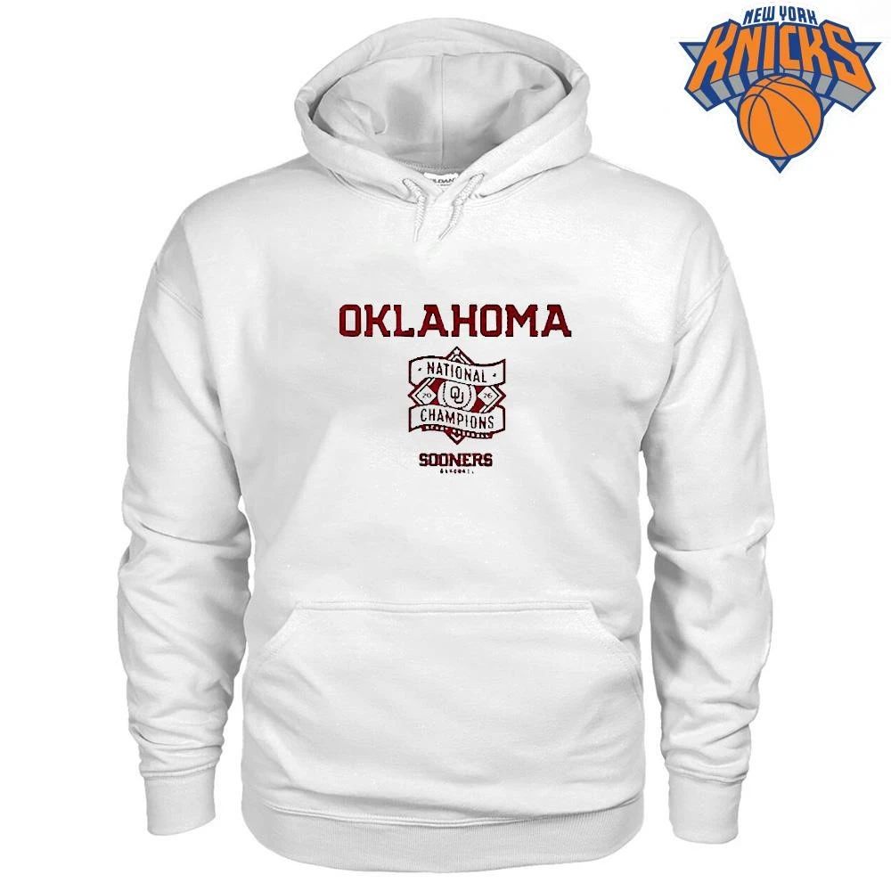 Oklahoma Baseball 2026 National Champions Text Logo Stack T-Shirt