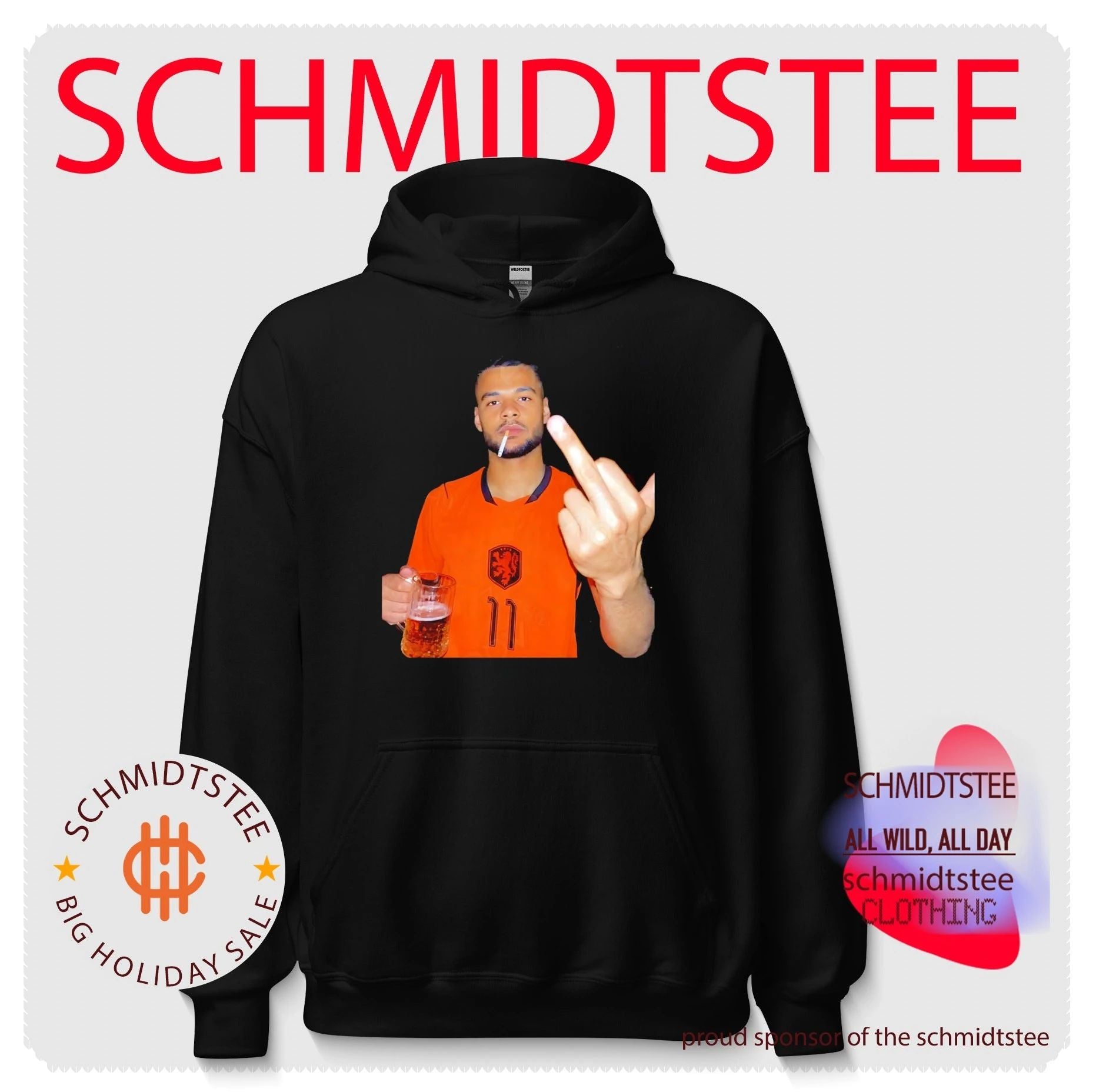 Cody Gakpo Netherlands National Football Team beer and middle finger shirt