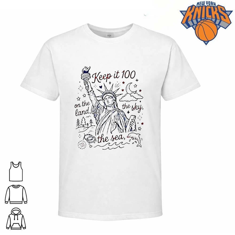 Keep It 100 On The Land The Sky The Sea 4th Of July Patriotic Shirt