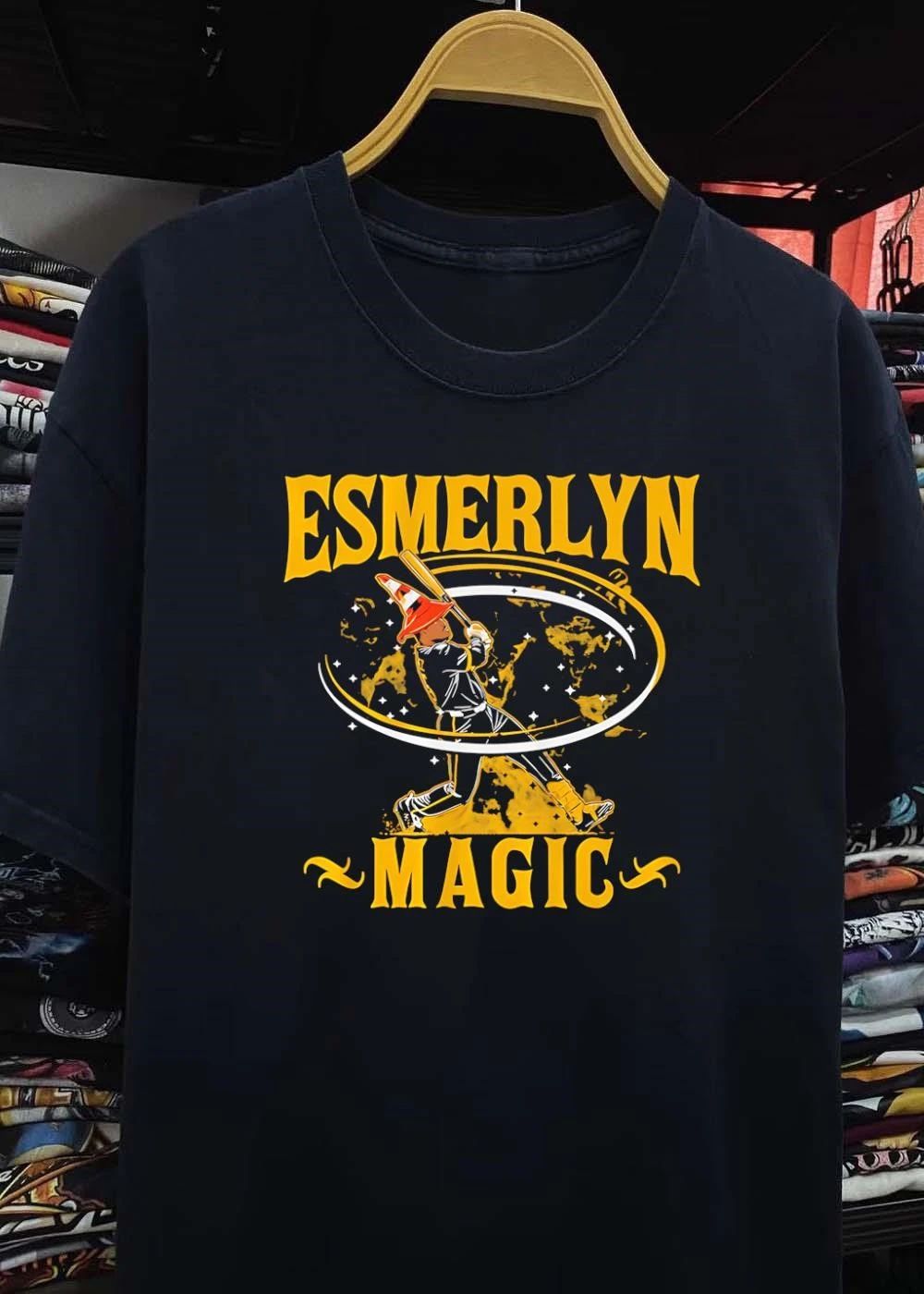 iPlayers Esmerlyn Magic Baseball Player Swinging Bat shirt