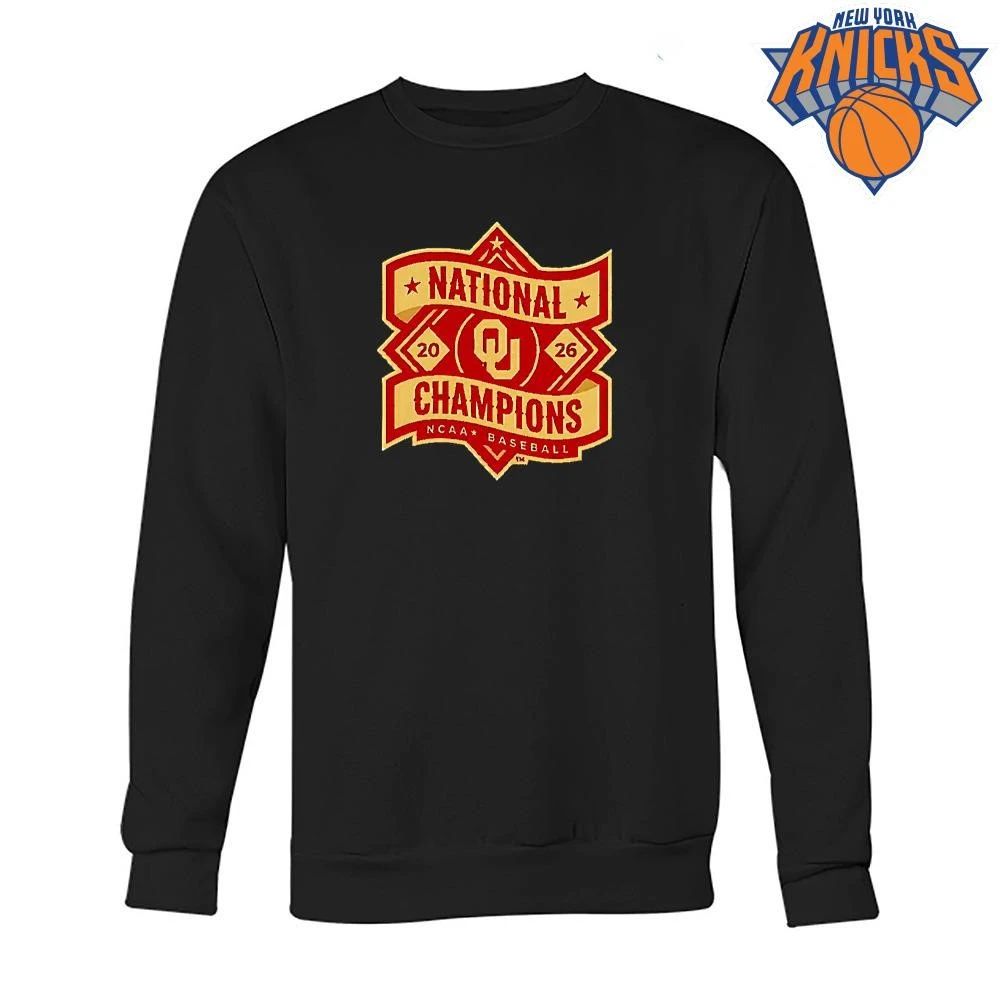 Oklahoma Sooners Baseball Mlb National Champions 2026 Ncaa Logo Shirt