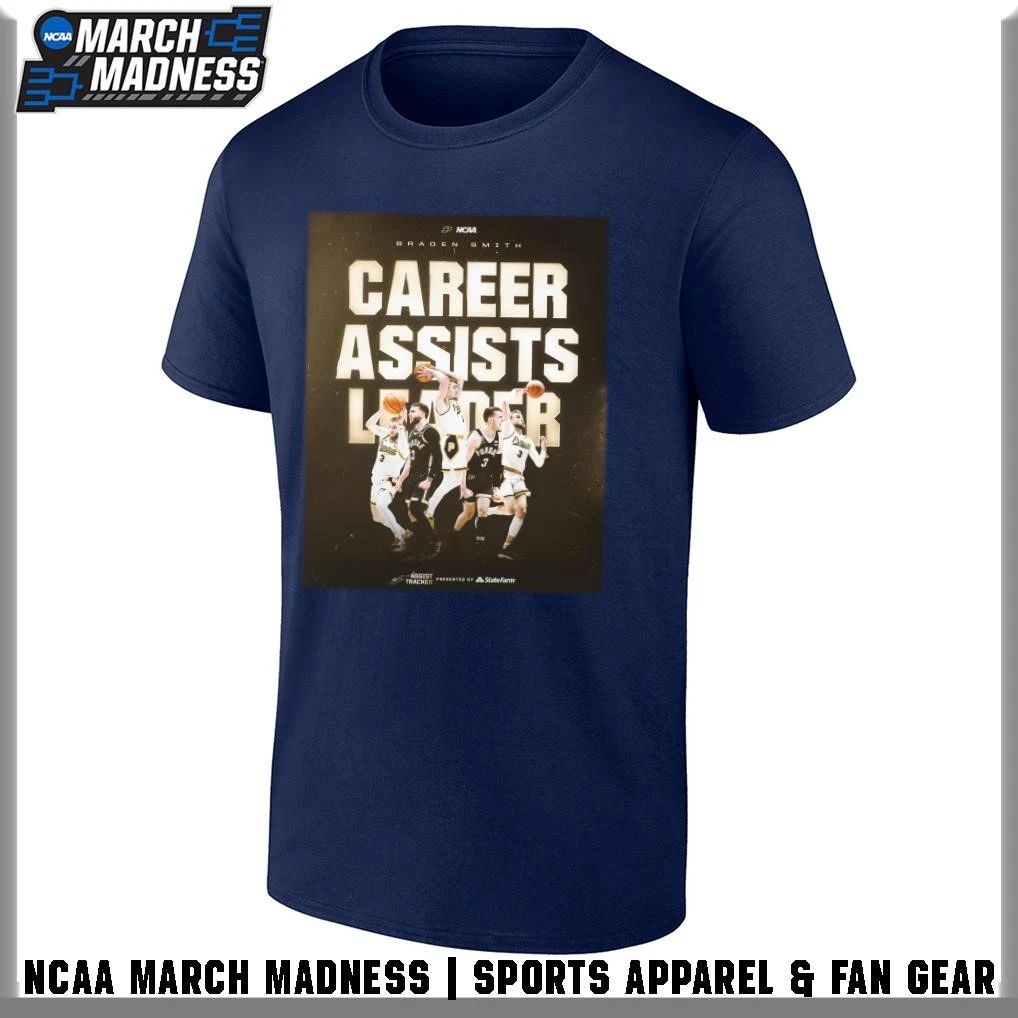 Braden Smith Purdue Basketball 1,083 Career Assist Leader All-Time In NCAA T-Shirt