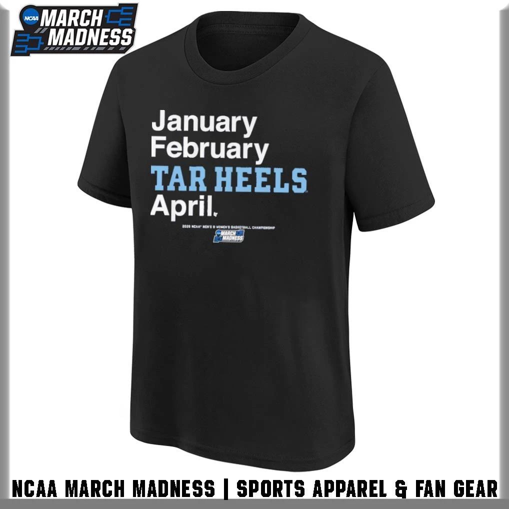 UNC Tar Heels Men’s and Women’s Basketball 2026 March Madness Month T-Shirt